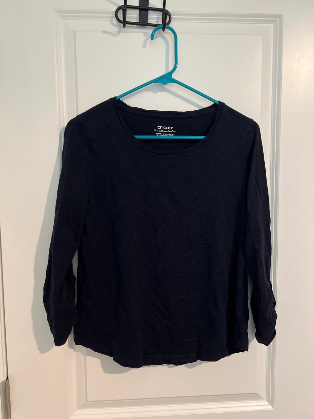 Chico's Blue Ultimate Tee – Size 0 (US Small)